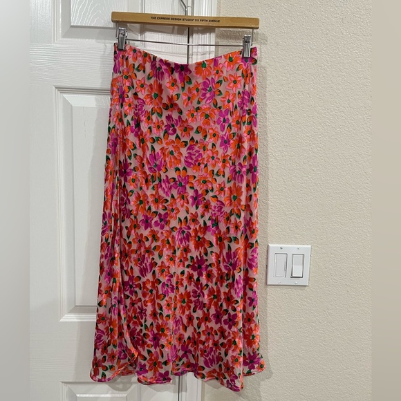 Anthropologie Maeve Floral Slip Skirt - Picture 1 of 4